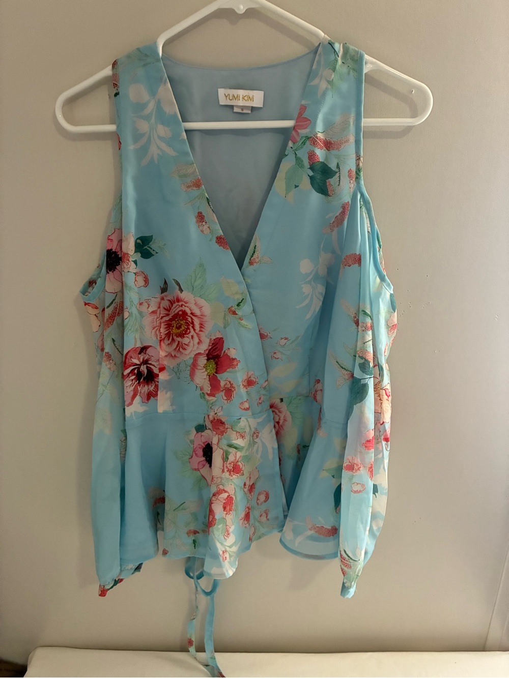 Yumi Kim Floral Off The Shoulder Wrap Blouse Small